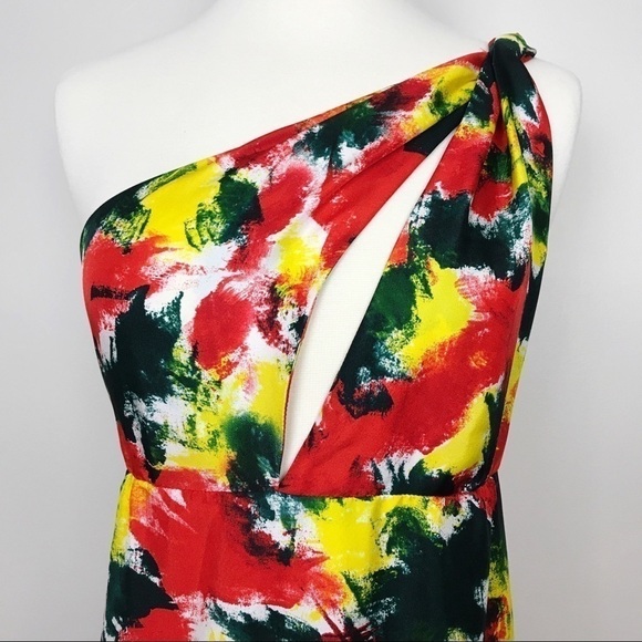 Paula Hian Designer Silk Dress One Shoulder 4 NWT - Picture 4 of 8